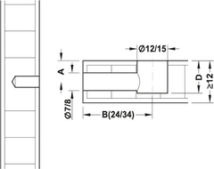 Liên kết minifix 12/12 Hafele 262.17.620
