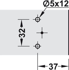 Đế Bản Lề Mettalla SM Hafele 311.71.540