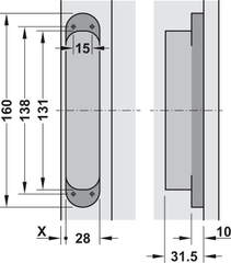 Bản lề âm TE340 3D, SSS Hafele 924.17.104