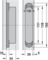 Bản lề âm TE340 3D, SSS Hafele 924.17.104