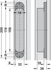 Bản lề âm TE 540 3D, đen Hafele 924.17.237