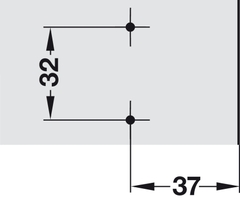 Đế bản lề chữ thập Hafele 329.71.500