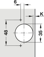 Bản Lề Trùm Ngoài Metalla SM 165º Hafele 315.02.750