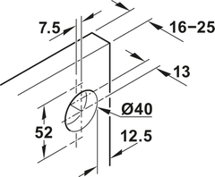 Bản Lề Lọt Lòng Không Giảm Chấn Hafele 408.00.405