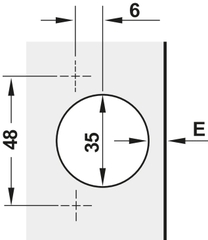 Bản Lề Trùm Nửa Metalla SM 165º Hafele 315.28.751
