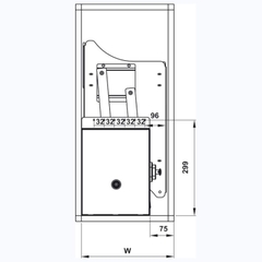 Giá bát đĩa nâng hạ Hafele 504.76.142 - Cho chiều rộng tủ 800 mm