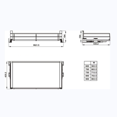Giá để xoong nồi Hafele 549.08.868 - Cho tủ rộng 900 mm