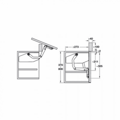 Bộ hộp lực Free Swing Hafele 372.34.620