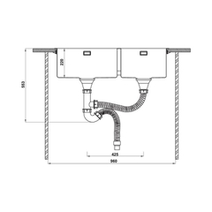 Chậu đá Hafele HS21-SSN2S90 / Màu đen, Mã số: 567.96.310
