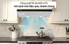 Máy Hút Mùi Âm Tủ 60cm Hafele HH-TG60E / Ngang 60cm, Kính đen, Mã số 539.81.073