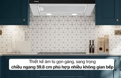 Máy Hút Mùi Âm Tủ 60cm Hafele HH-TG60E / Ngang 60cm, Kính đen, Mã số 539.81.073