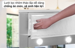 Máy Hút Mùi Âm Tủ 90cm Hafele HH-TG90E / Ngang 90cm, Kính đen, Mã số 539.81.075