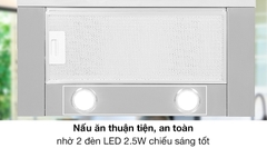 Máy Hút Mùi Âm Tủ 60cm Hafele HH-TG60E / Ngang 60cm, Kính đen, Mã số 539.81.073