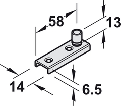 Dẫn Hướng Sàn Có Bánh Xe 10mm Hafele 940.42.032