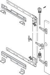 Đồng bộ cửa lùa pivot 600m Hafele 408.05.605