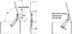 Tay nâng rương MAXI UP 3675H Hafele 373.85.702