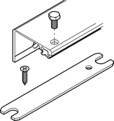Concepta connec.track silv.1 do.55/650mm Hafele 408.30.243