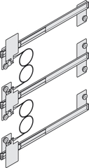 Bộ phụ kiện Slido F-Park71 25B 536mm Hafele 408.25.004