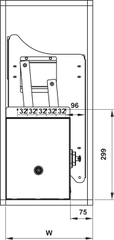 Giá bát đĩa nâng hạ Cucina Hafele 504.76.205