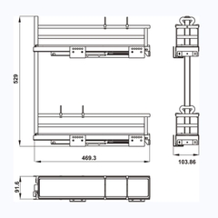 Kệ đựng chai lọ Hafele 549.20.841- Cho tủ rộng 200 mm
