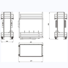 Kệ đựng gia vị Hafele 549.20.823 - Cho tủ rộng 300 mm