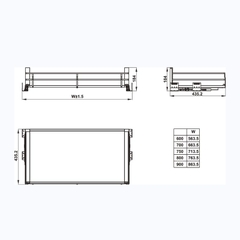 Kệ đựng xoong nồi Hafele 549.08.864 - Cho tủ rộng 600 mm