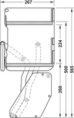Kệ nâng hạ Imove Hafele 504.68.913 - 600mm