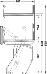 Kệ nâng hạ Imove Hafele 504.68.915 - 900mm
