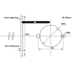 Khoá Tròn Gạt DIY Hafele 489.10.820