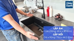 Chậu đá Hafele HS20-GED1S80 / Màu đen, Mã số: 570.30.300