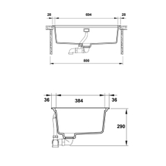 Chậu đá Hafele HS20-GED1S80 / Màu đen, Mã số: 570.30.300
