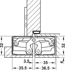 Bản lề âm TE540 3D, SSS Hafele 924.17.225