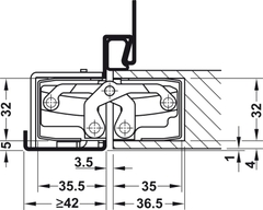 Bản lề âm TE 540 3D, đen Hafele 924.17.237