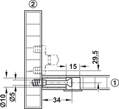 Chốt Nối Nhỏ Ren 8.5mm Hafele 262.28.615