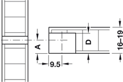 Thân Ốc Liên Kết Cho Gỗ Dày Từ 19mm Hafele 263.14.705
