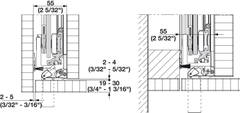 Concepta 50 fitting 2301-2850 silver Hafele 408.30.593