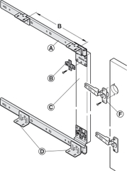 Bộ của lùa pivot DOOR 600mm Hafele 408.07.609
