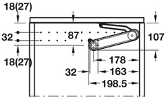 Tay nâng rương MAXI UP 3675H Hafele 373.85.702