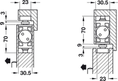 Thiết Bị Đóng Cửa Tự Động 60Kg DCL31 Hafele 931.84.019