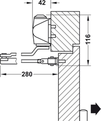 Thiết Bị Đóng Cửa Tự Động 60Kg Hafele 931.84.229