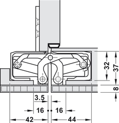 Bản lề âm TE640 3D A8, SSS Hafele 924.17.525