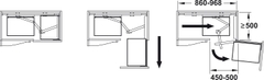 MAGIC CORNER Tray set,A.Style,p.ch. Hafele 546.17.665