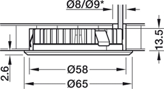 Nắp Che Cho Đèn Led Lắp Âm Hafele 833.72.168