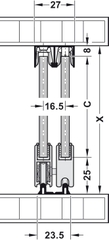Bánh XE cửa trượt 25 IF G Hafele 415.13.103
