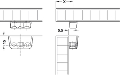 Liên kết RTA nâu 37x20x13mm Hafele 262.61.100