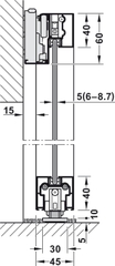 Ray Dưới Cho Sàn Mềm 2200mm Hafele 940.59.802