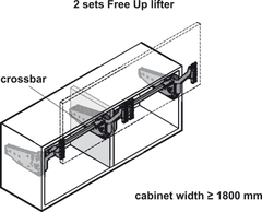 Bộ Tay Nâng Free Up P1us Trắng Hafele 493.05.790
