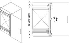 Bộ phụ kiện F-Park72 50A 2200-2700/560mm Hafele 408.45.026
