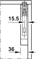 Bộ Tay Nâng Free Flap 1.7 Màu Trắng Hafele 493.05.820