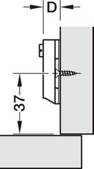 Đế Bản Lề Tủ Metalla A 310A Hafele 311.03.104